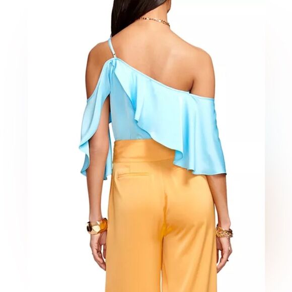 Ramy Brook Scarlett Top in Sky Blue, NWT, Size L - Picture 2 of 8